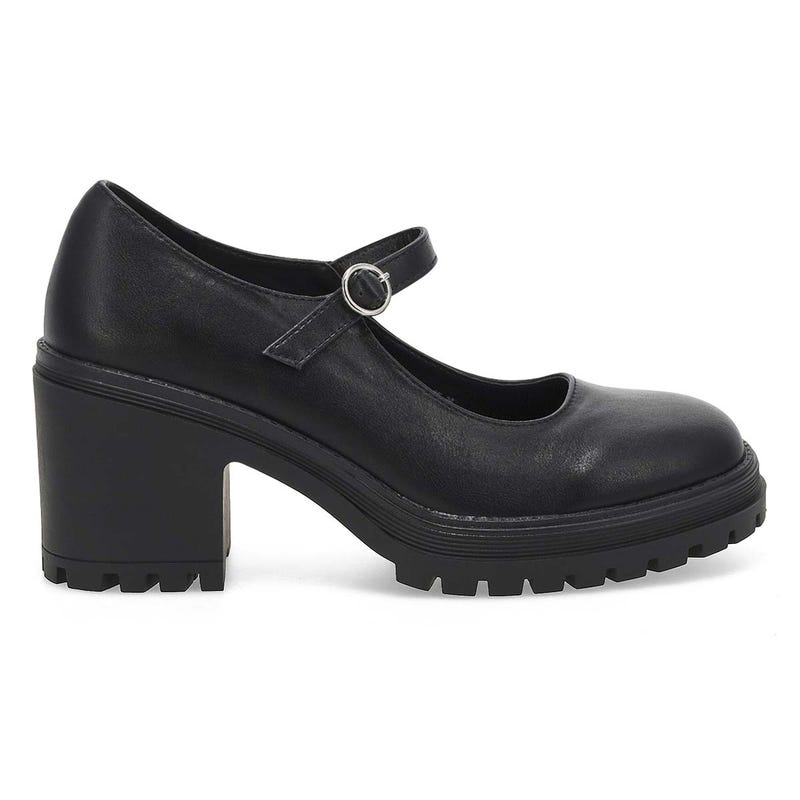 Women's  Translte Heeled Mary Jane - Black
