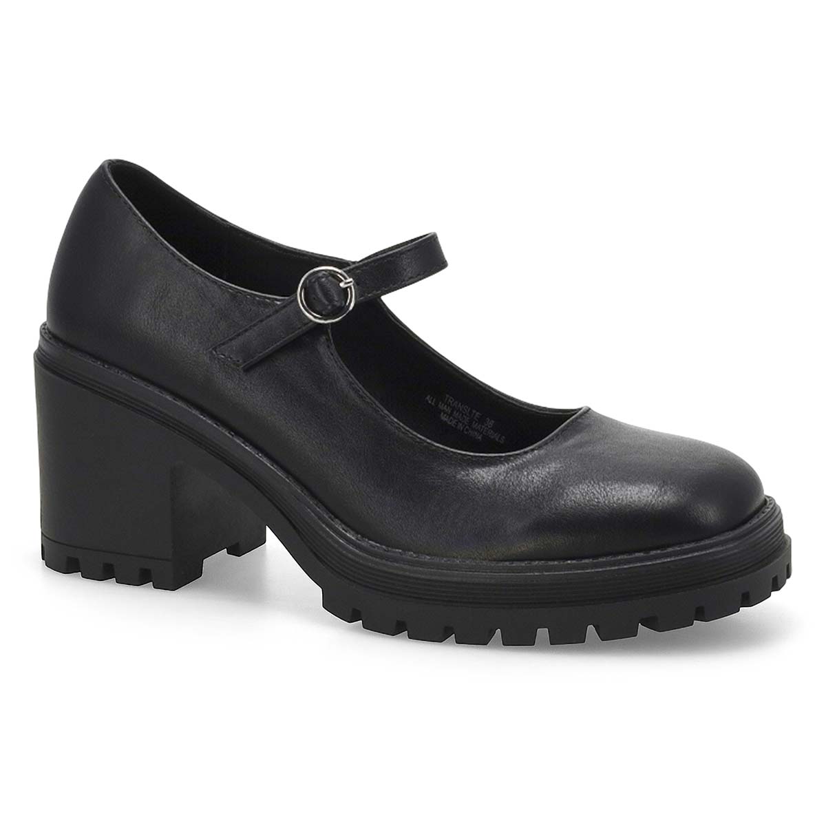 Women's  Translte Heeled Mary Jane - Black