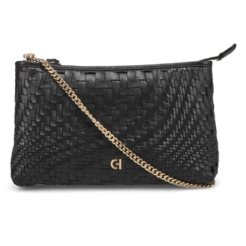 Women's Essential Woven Pouch Wristlet - Black Wov