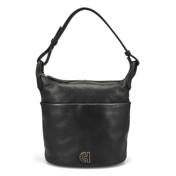 Women's Essential Soft Bucket Bag - Black