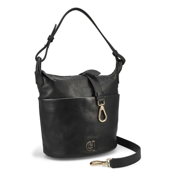 Women's Essential Soft Bucket Bag - Black