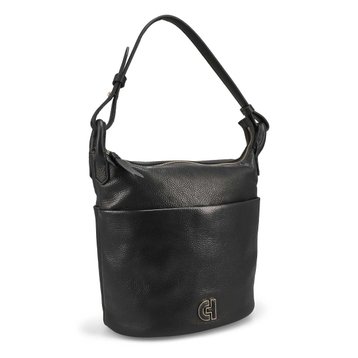 Women's Essential Soft Bucket Bag - Black