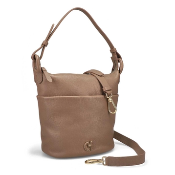 Women's Essential Soft Bucket Bag - Irish Coffee