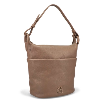Women's Essential Soft Bucket Bag - Irish Coffee