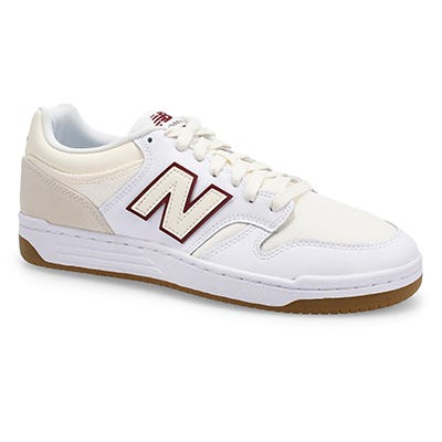 Mns 480P Lace Up Sneaker - Sea Salt/Classic Crimson