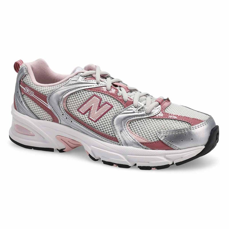 Women's 530 Lace Up Sneaker - White/Pink