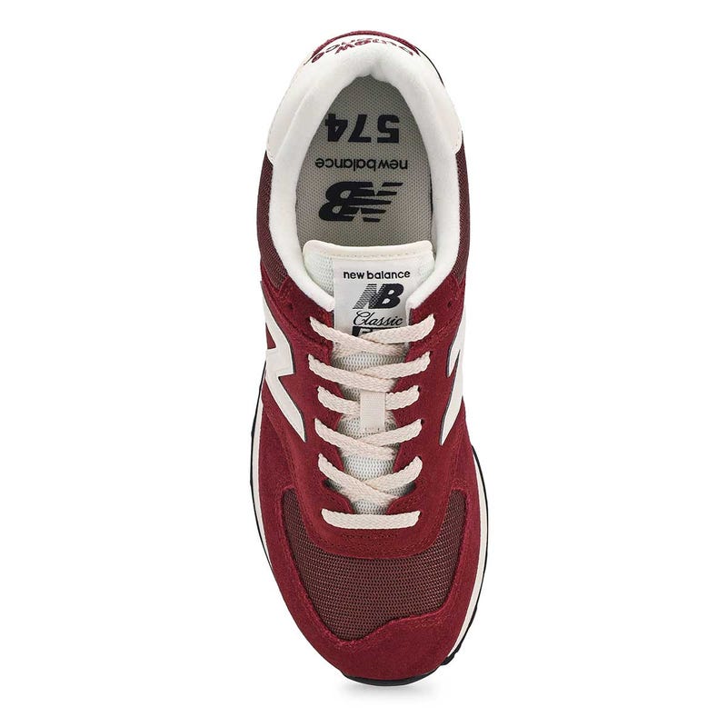 Men's  574 Lace Up Sneaker - Mulled Wine/White