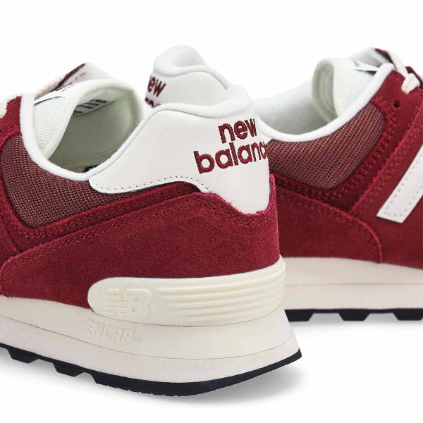 Men's  574 Lace Up Sneaker - Mulled Wine/White