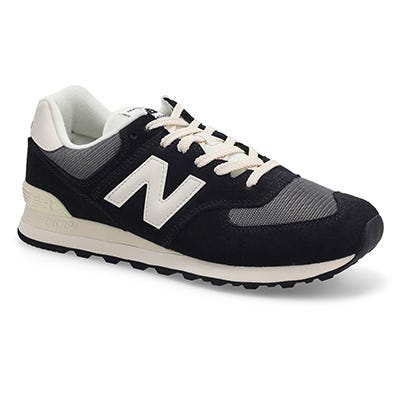 Mns 574 Lace Up Sneaker - Black/White
