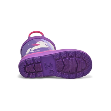 Infants' Unicorn Waterproof Rain Boot - Purple