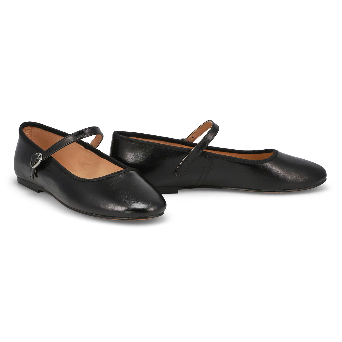 Women's  Vinetta Leather Casual Maryjane Flat - Black