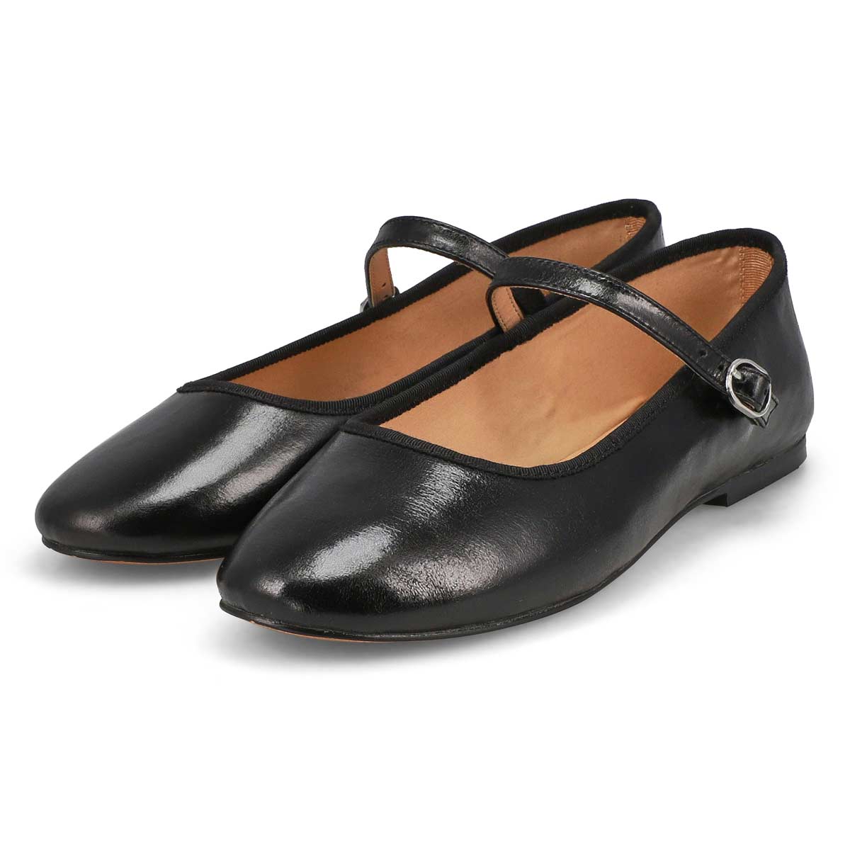 Women's  Vinetta Leather Casual Maryjane Flat - Black
