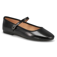 Women's  Vinetta Leather Casual Maryjane Flat - Black