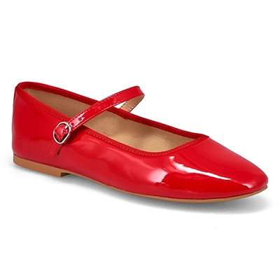 Lds Vinetta Casual Mary Jane Flat - Red Patent