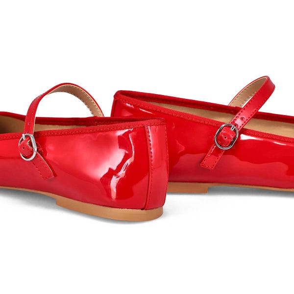Women's  Vinetta Casual Maryjane Flat - Red Patent