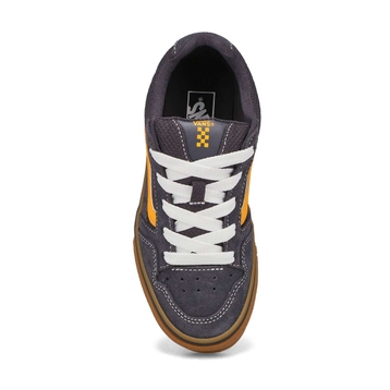 Boys' Caldrone Lace Up Sneaker - Charcoal/Yellow