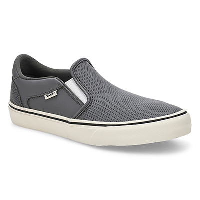 Mns Asher Deluxe Slip On Sneaker - Pewter
