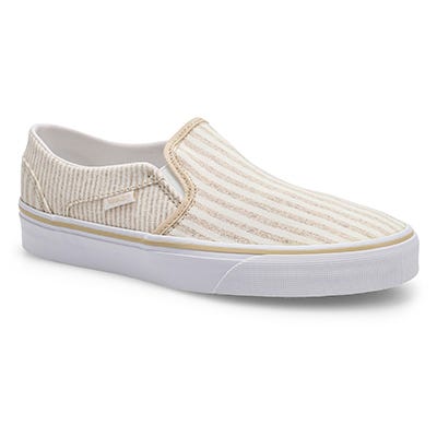Baskets à enfiler ASHER, rayures/crème brûlée, femmes