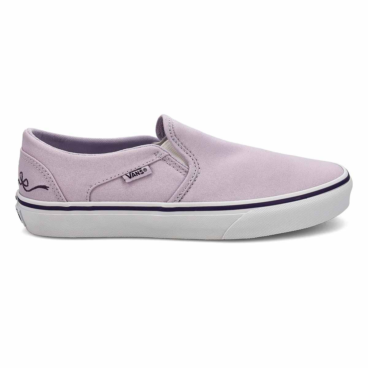Women's  Asher Slip On Sneaker - Mono Embroidery Lilac Mist