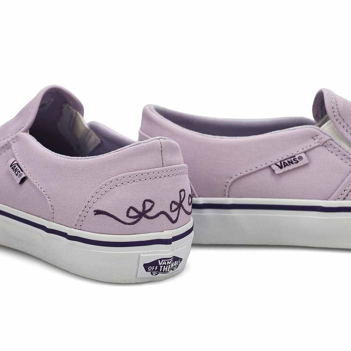 Women's  Asher Slip On Sneaker - Mono Embroidery Lilac Mist