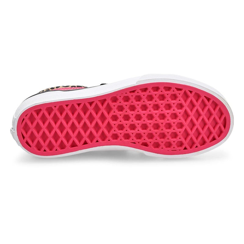 Espadrille à lacets Old Skool V pour filles - Léopard/velours rose vif/noir