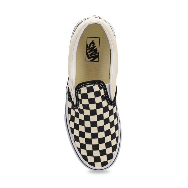 Espadrille a enfiler Classic pour enfants - Noir/Blanc Damier