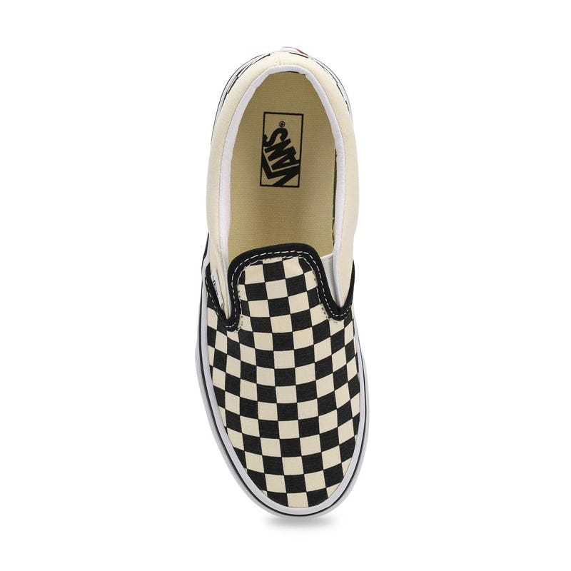 Espadrille a enfiler Classic pour enfants - Noir/Blanc Damier