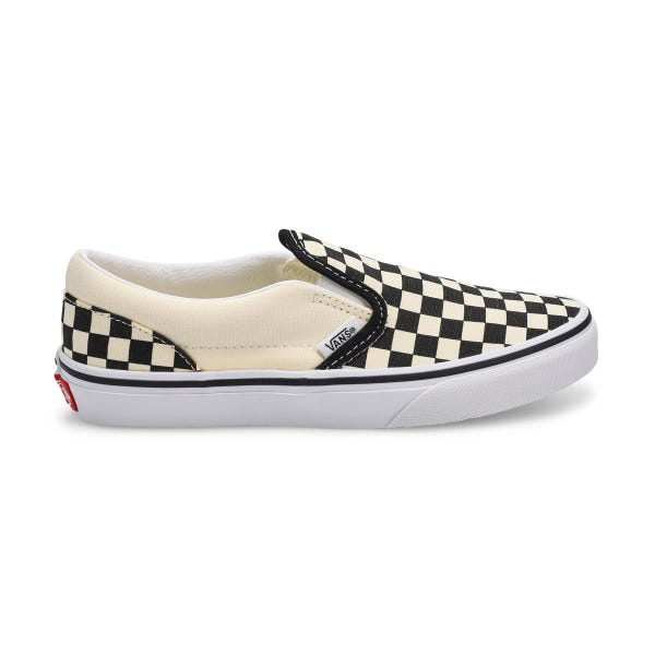 Espadrille a enfiler Classic pour enfants - Noir/Blanc Damier
