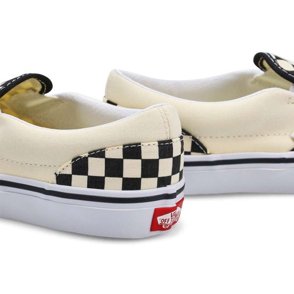 Espadrille a enfiler Classic pour enfants - Noir/Blanc Damier