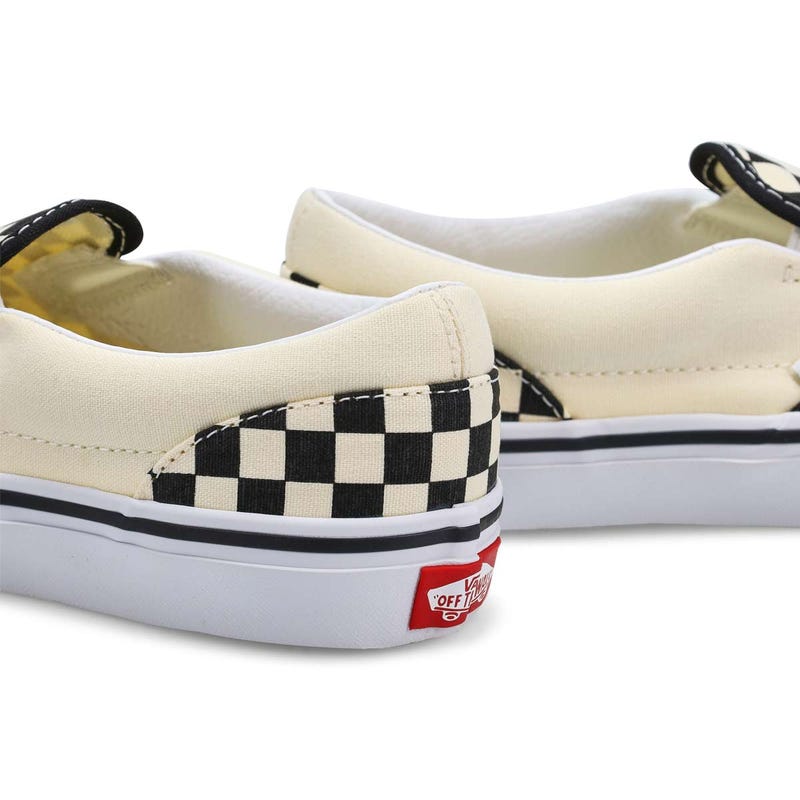 Espadrille a enfiler Classic pour enfants - Noir/Blanc Damier
