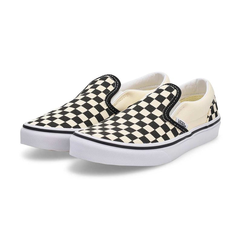 Espadrille a enfiler Classic pour enfants - Noir/Blanc Damier