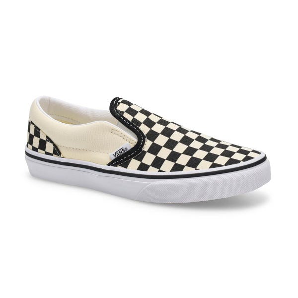 Espadrille a enfiler Classic pour enfants - Noir/Blanc Damier