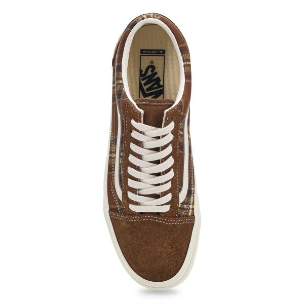 Men's Old Skool Sneaker- Plaid/Vintage Cocoa