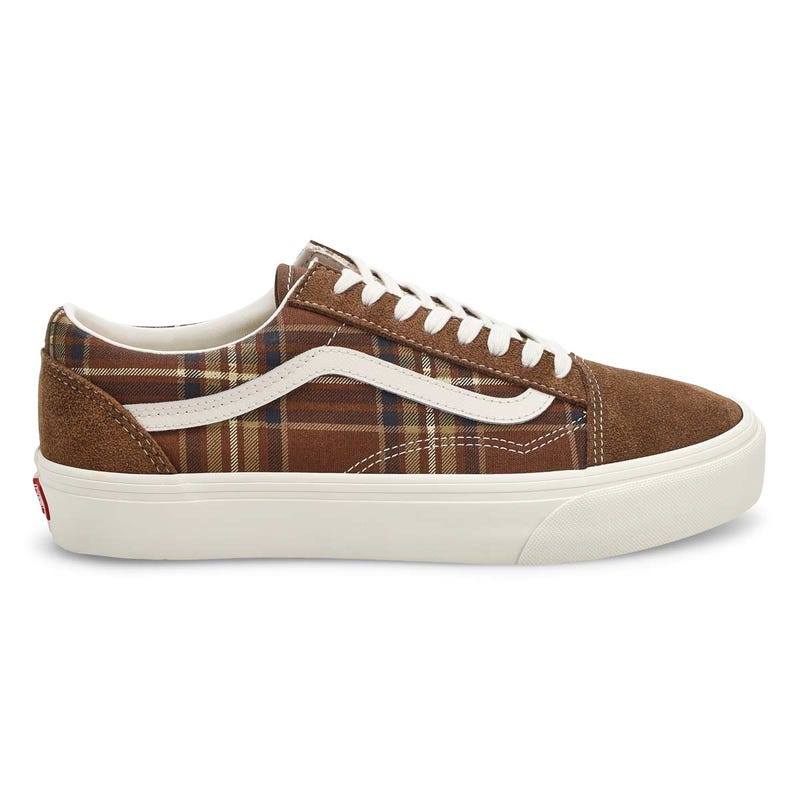 Men's Old Skool Sneaker- Plaid/Vintage Cocoa
