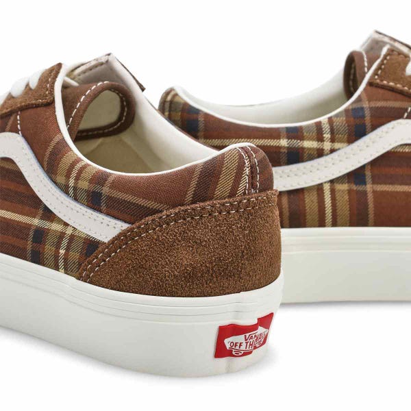 Men's Old Skool Sneaker- Plaid/Vintage Cocoa