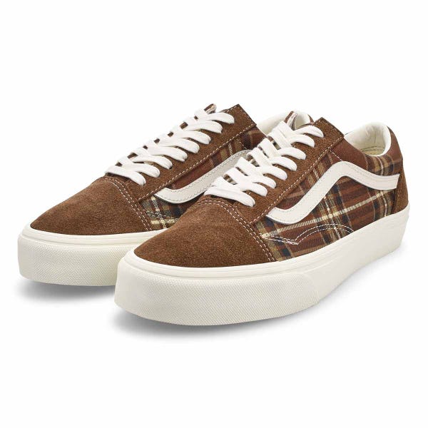 Men's Old Skool Sneaker- Plaid/Vintage Cocoa