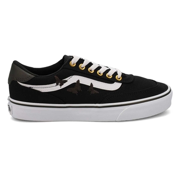 Baskets à lacets BROOKLYN LS, noir/broderie mono, 