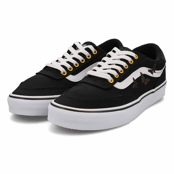 Baskets à lacets BROOKLYN LS, noir/broderie mono, 