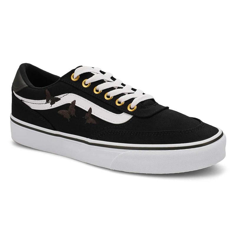 Women's  Brooklyn LS Lace Up Sneaker - Mono Embroidery Black