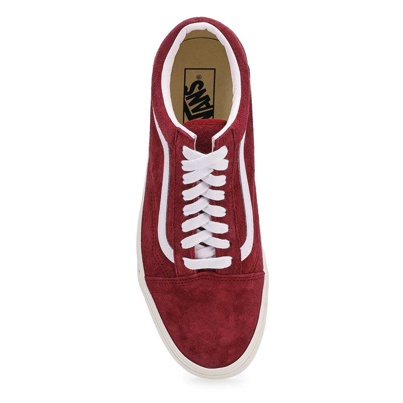 Men's Old Skool Suede Sneaker- Maroon/White