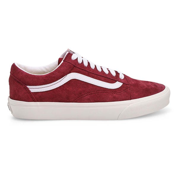 Men's Old Skool Suede Sneaker- Maroon/White