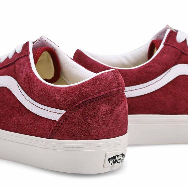 Men's Old Skool Suede Sneaker- Maroon/White