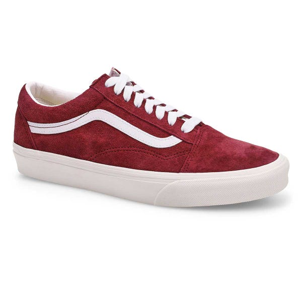 Men's Old Skool Suede Sneaker- Maroon/White