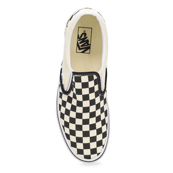 Espadrille Classic Slip-On pour homme - carreaux noir et blanc