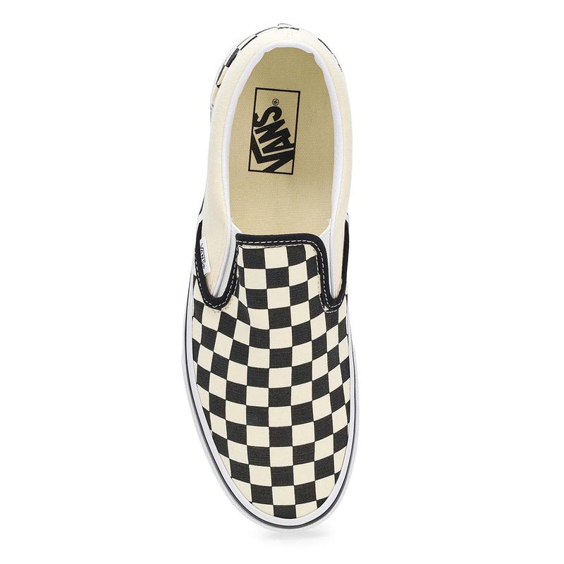 Espadrille Classic Slip-On pour homme - carreaux noir et blanc