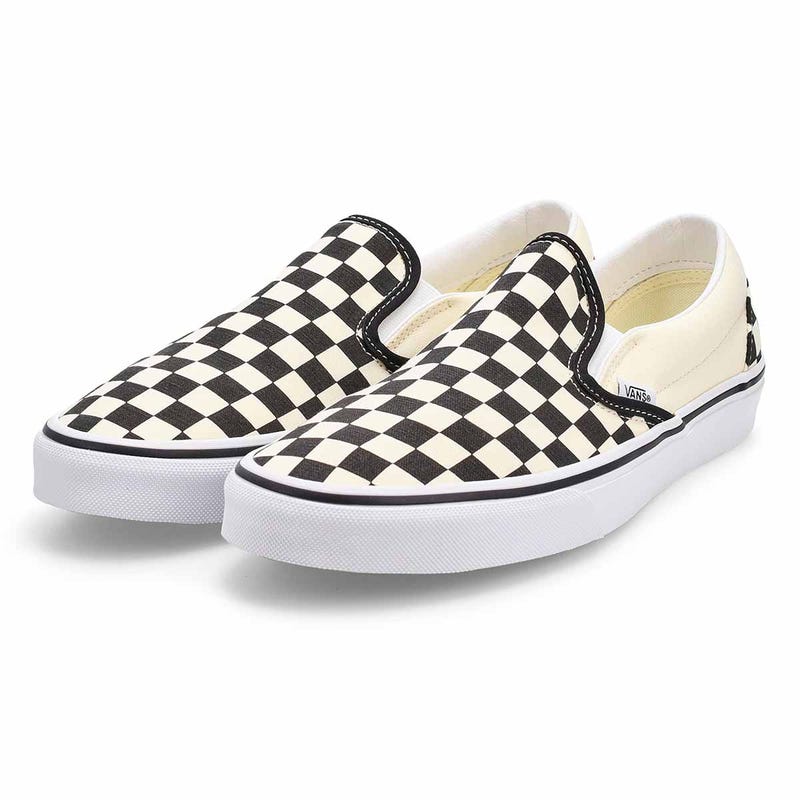 Espadrille Classic Slip-On pour homme - carreaux noir et blanc