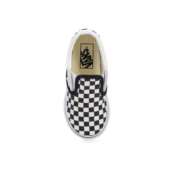 Espadrilles Classic Slip-On pour bébé - Noir/Blanc à damier