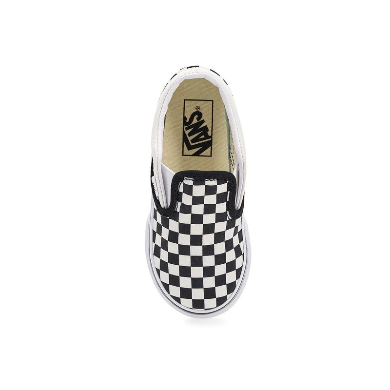 Espadrilles Classic Slip-On pour bébé - Noir/Blanc à damier