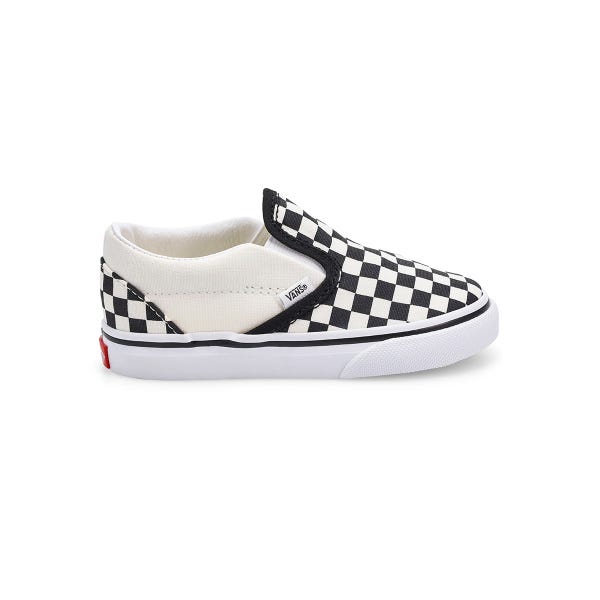Espadrilles Classic Slip-On pour bébé - Noir/Blanc à damier