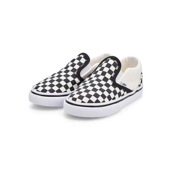Espadrilles Classic Slip-On pour bébé - Noir/Blanc à damier